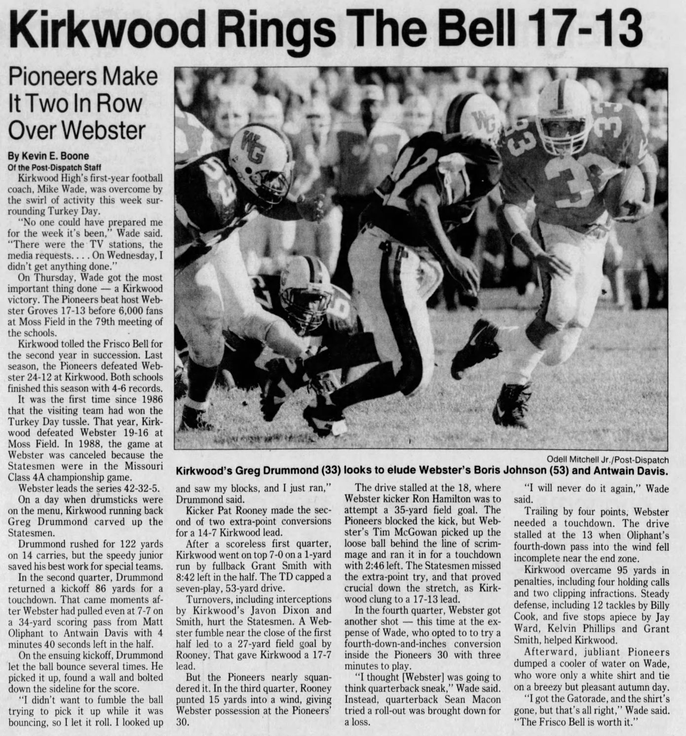 1994: Drummond's big day